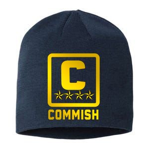 Commissioner Funny Fantasy Football Commish Sustainable Beanie