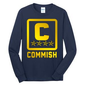 Commissioner Funny Fantasy Football Commish Tall Long Sleeve T-Shirt