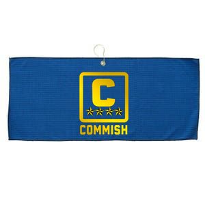 Commissioner Funny Fantasy Football Commish Large Microfiber Waffle Golf Towel