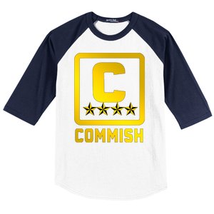 Commissioner Funny Fantasy Football Commish Baseball Sleeve Shirt