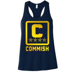 Commissioner Funny Fantasy Football Commish Women's Racerback Tank