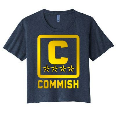 Commissioner Funny Fantasy Football Commish Women's Crop Top Tee