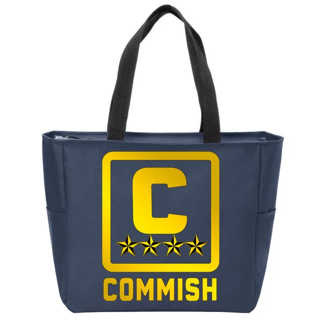 Commissioner Funny Fantasy Football Commish Zip Tote Bag