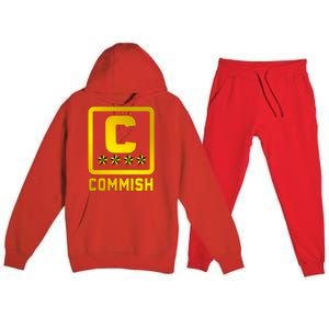 Commissioner Funny Fantasy Football Commish Premium Hooded Sweatsuit Set