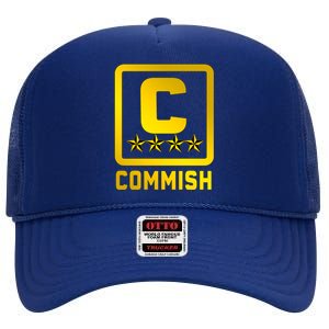 Commissioner Funny Fantasy Football Commish High Crown Mesh Back Trucker Hat