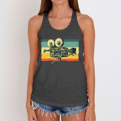 Cool Filmmaker For  Camera Movie Making Filmmaking Women's Knotted Racerback Tank