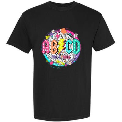 Cute Funny For Prek Teacher Abcd Rock Prek Rocks Garment-Dyed Heavyweight T-Shirt