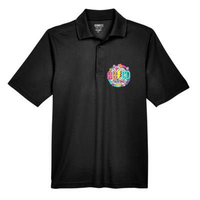 Cute Funny For Prek Teacher Abcd Rock Prek Rocks Men's Origin Performance Pique Polo