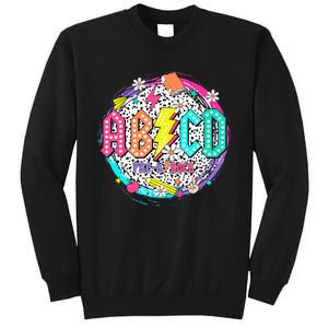 Cute Funny For Prek Teacher Abcd Rock Prek Rocks Sweatshirt