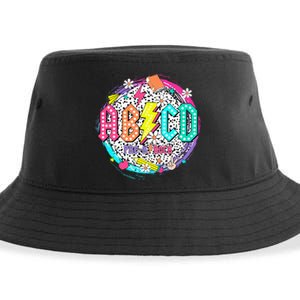 Cute Funny For Prek Teacher Abcd Rock Prek Rocks Sustainable Bucket Hat