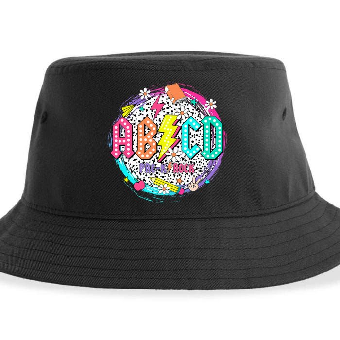 Cute Funny For Prek Teacher Abcd Rock Prek Rocks Sustainable Bucket Hat