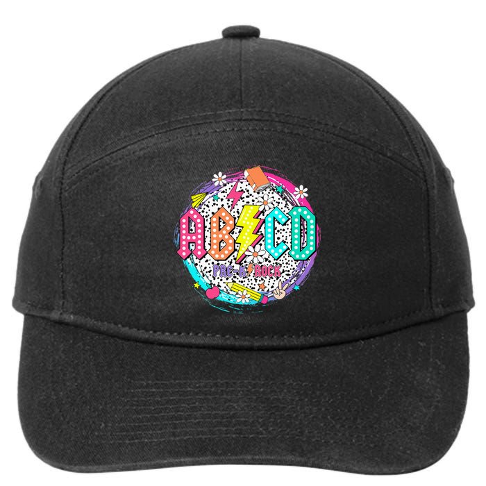 Cute Funny For Prek Teacher Abcd Rock Prek Rocks 7-Panel Snapback Hat