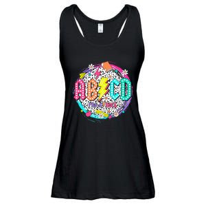 Cute Funny For Prek Teacher Abcd Rock Prek Rocks Ladies Essential Flowy Tank