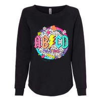 Cute Funny For Prek Teacher Abcd Rock Prek Rocks Womens California Wash Sweatshirt