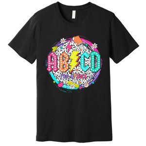 Cute Funny For Prek Teacher Abcd Rock Prek Rocks Premium T-Shirt