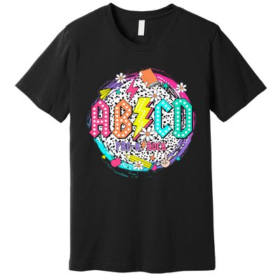 Cute Funny For Prek Teacher Abcd Rock Prek Rocks Premium T-Shirt