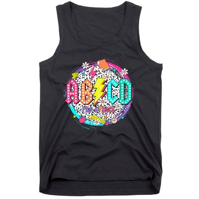 Cute Funny For Prek Teacher Abcd Rock Prek Rocks Tank Top