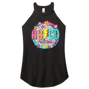 Cute Funny For Prek Teacher Abcd Rock Prek Rocks Women's Perfect Tri Rocker Tank