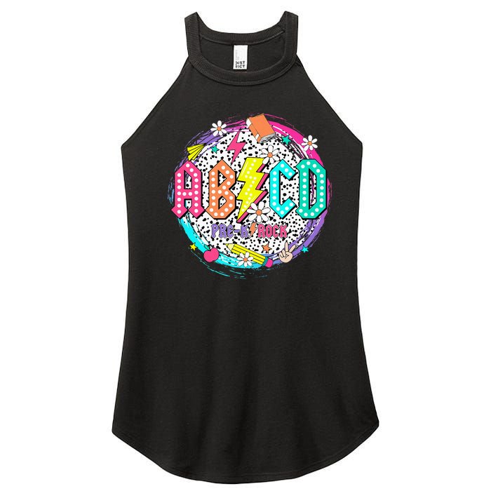 Cute Funny For Prek Teacher Abcd Rock Prek Rocks Women's Perfect Tri Rocker Tank