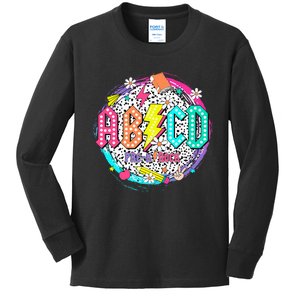 Cute Funny For Prek Teacher Abcd Rock Prek Rocks Kids Long Sleeve Shirt