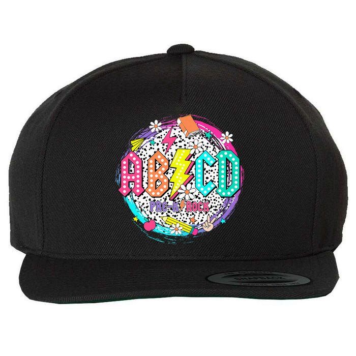 Cute Funny For Prek Teacher Abcd Rock Prek Rocks Wool Snapback Cap