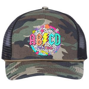 Cute Funny For Prek Teacher Abcd Rock Prek Rocks Retro Rope Trucker Hat Cap