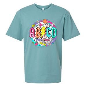 Cute Funny For Prek Teacher Abcd Rock Prek Rocks Sueded Cloud Jersey T-Shirt