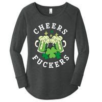 Cheers Fuckers Funny St Patricks Day Irish Drinking Women's Perfect Tri Tunic Long Sleeve Shirt