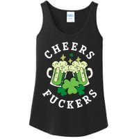 Cheers Fuckers Funny St Patricks Day Irish Drinking Ladies Essential Tank