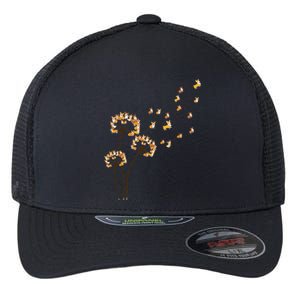 Corgi Flower Fly Dandelion Funny Dog Lover For Mom Flexfit Unipanel Trucker Cap