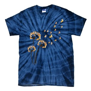 Corgi Flower Fly Dandelion Funny Dog Lover For Mom Tie-Dye T-Shirt