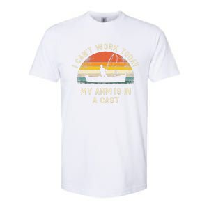 Cute Fishing Fathers Day I Cant Work Today My Arm Is In A Cast Softstyle CVC T-Shirt