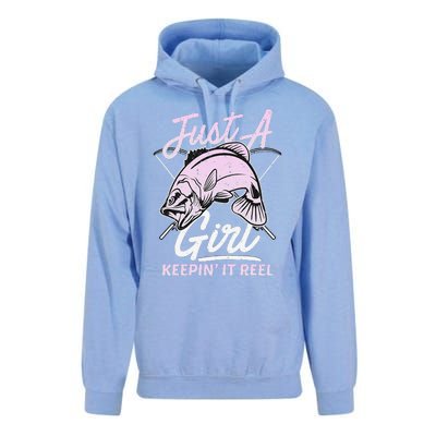 Cute Fishing Funny Keeping It Reel Purple Pink Unisex Surf Hoodie