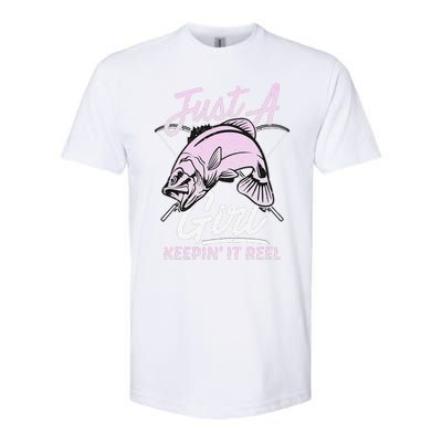 Cute Fishing Funny Keeping It Reel Purple Pink Softstyle® CVC T-Shirt