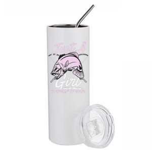 Cute Fishing Funny Keeping It Reel Purple Pink Stainless Steel Tumbler