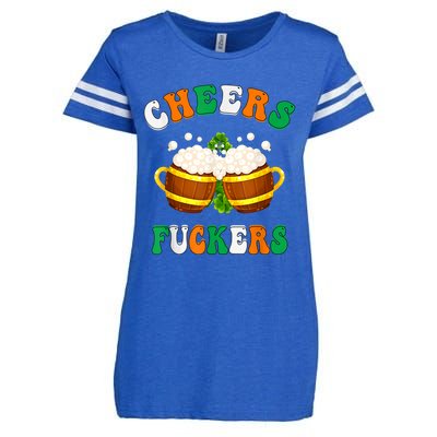 Cheers Fuckers Funny St Patricks Day Irish Drinking Enza Ladies Jersey Football T-Shirt