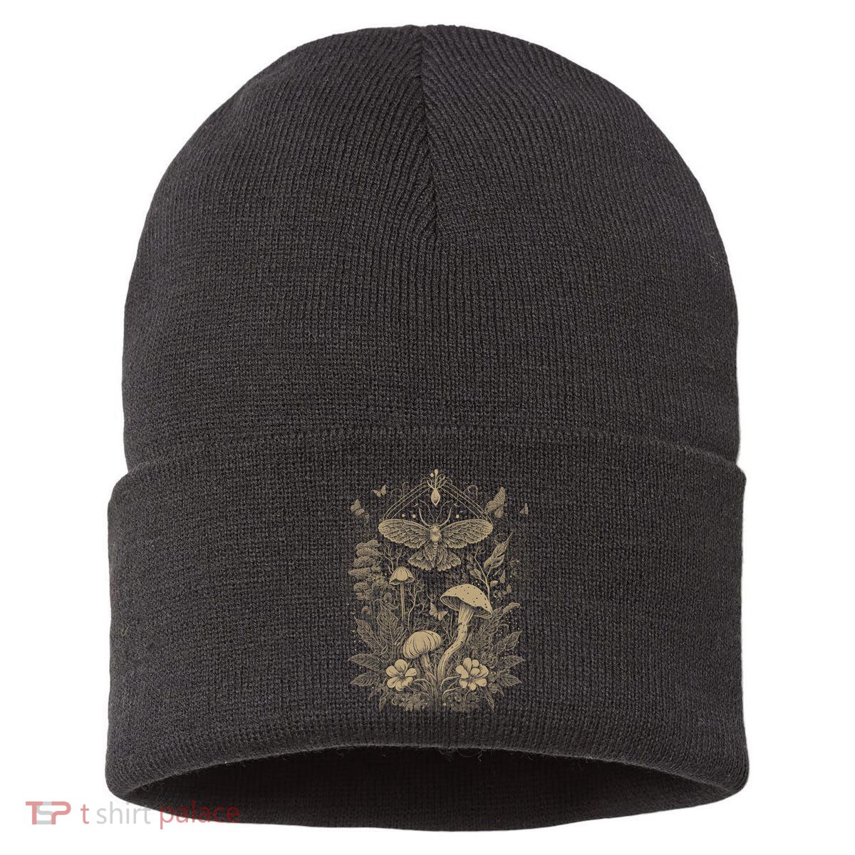 Cute Fairycore Floral Moth Aesthetic Girls Women Graphic Sustainable Knit Beanie
