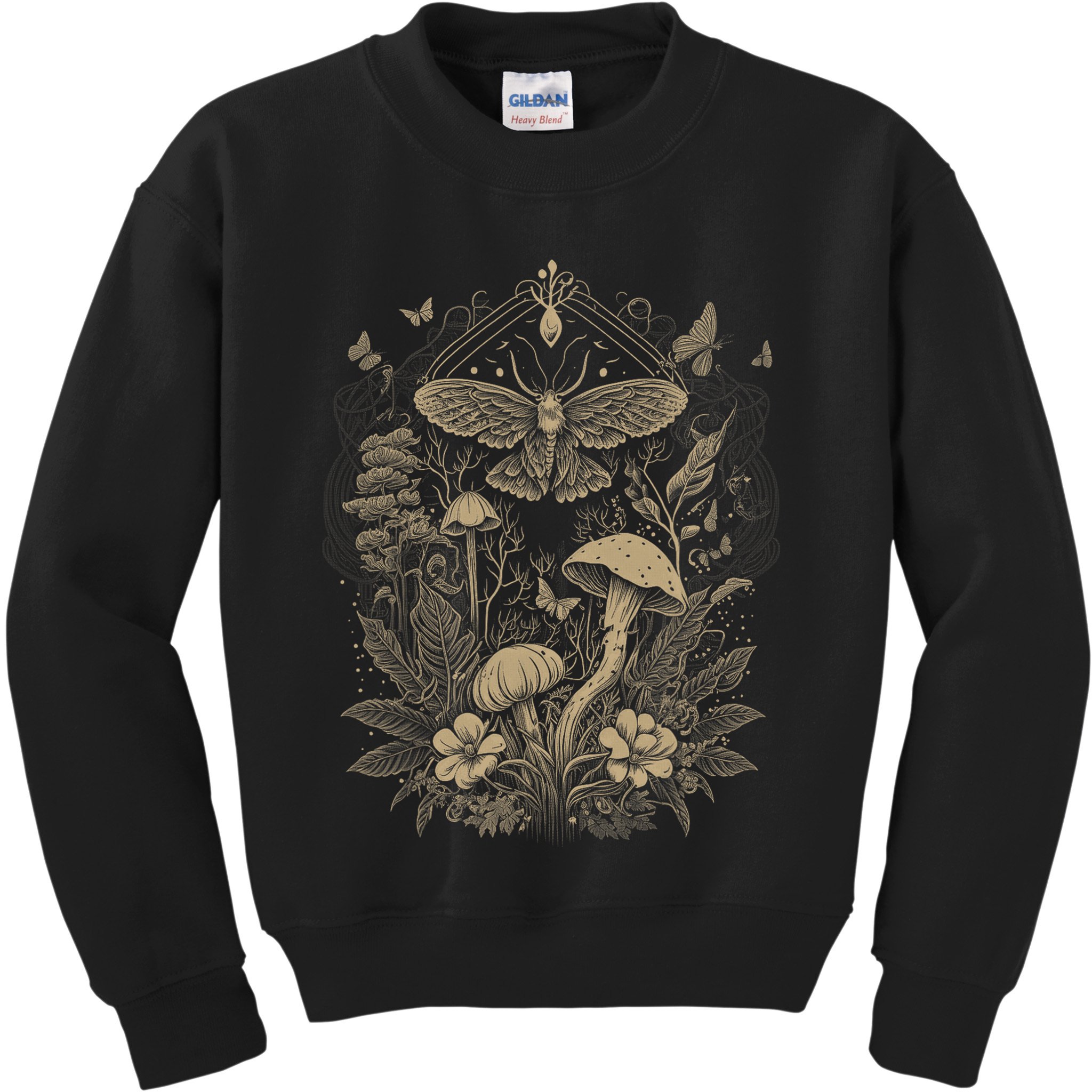 Cute Fairycore Floral Moth Aesthetic Girls Women Graphic Kids Sweatshirt