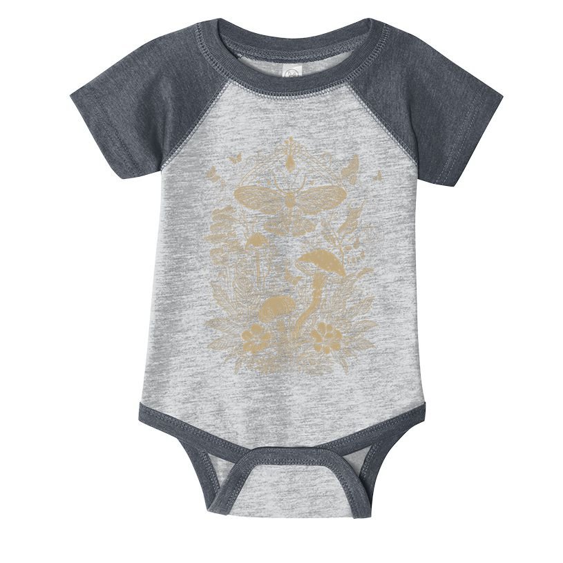 Cute Fairycore Floral Moth Aesthetic Girls Women Graphic Infant Baby Jersey Bodysuit