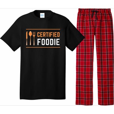 Certified Foodie Funny Designs For Food Lovers Pajama Set