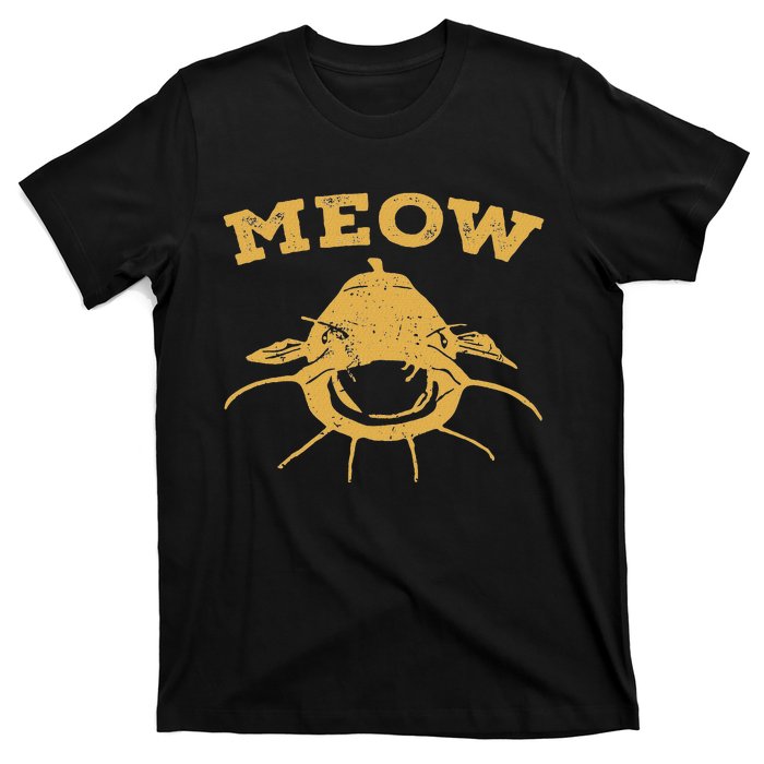 Catfish Fishing Fisherman Meow Catfish T-Shirt