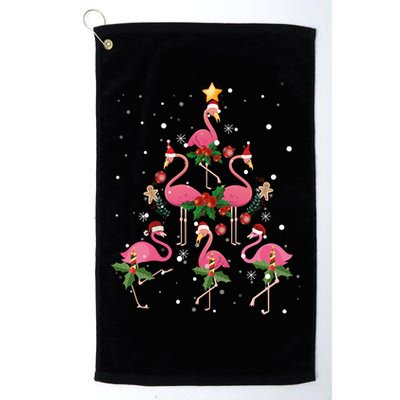 Christmas Flamingo Flamingo's Christmas Tree Classic Golf Towel