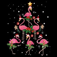 Christmas Flamingo Flamingo's Christmas Tree Classic Visor