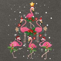 Christmas Flamingo Flamingo's Christmas Tree Classic Cotton Canvas Backpack