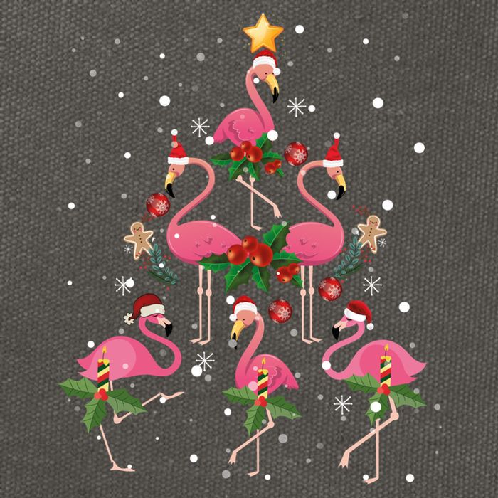 Christmas Flamingo Flamingo's Christmas Tree Classic Cotton Canvas Backpack