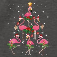 Christmas Flamingo Flamingo's Christmas Tree Classic Vector Backpack