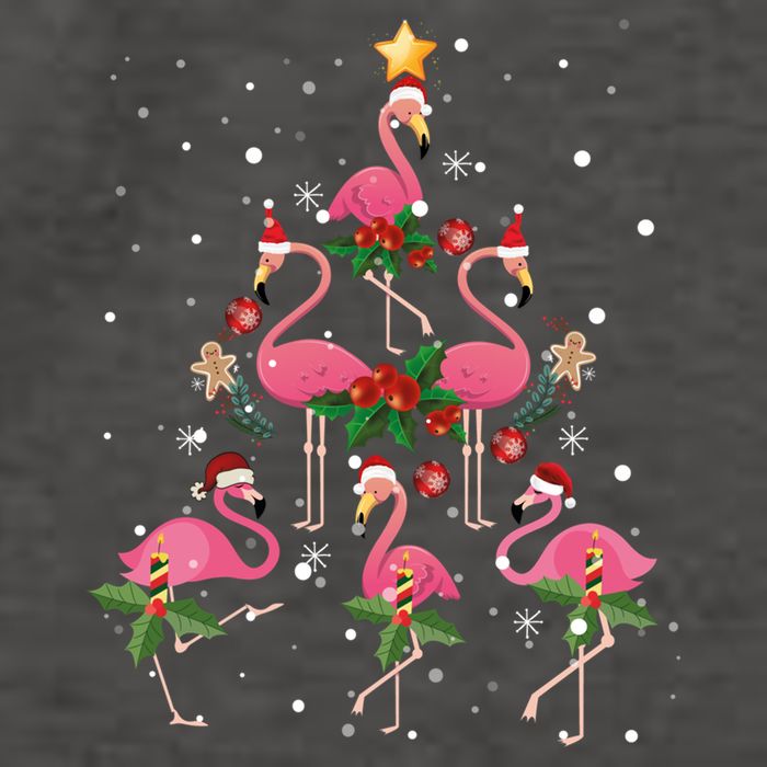 Christmas Flamingo Flamingo's Christmas Tree Classic Vector Backpack