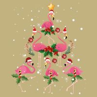 Christmas Flamingo Flamingo's Christmas Tree Classic Performance Shirt