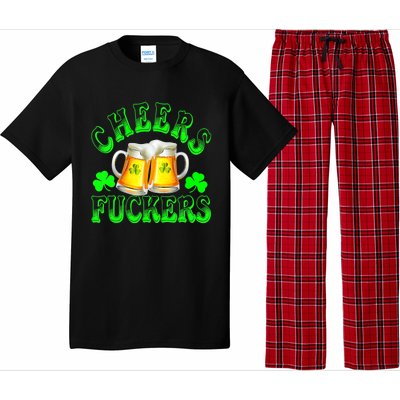 Cheers Fuckers Funny St Patricks Day Irish Drinking Pajama Set