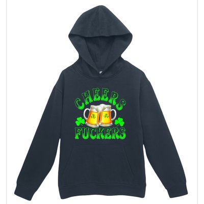 Cheers Fuckers Funny St Patricks Day Irish Drinking Urban Pullover Hoodie